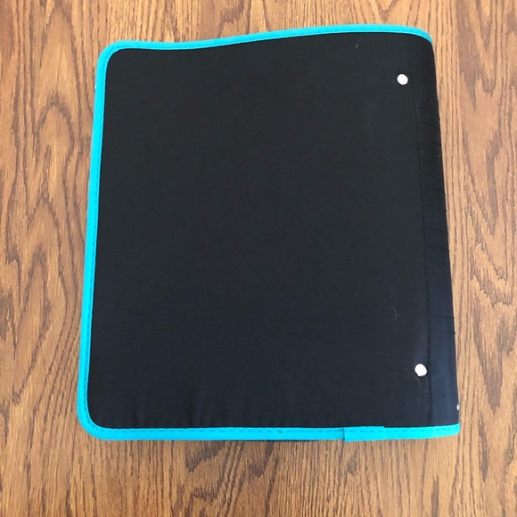Mead Five Star 2” Zipper Binder Black Aqua - Picture 9 of 11
